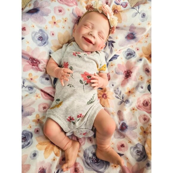 🆕 Full Body Platinum Silicone Baby Dolls Newborn Bella-ivory Reborn Baby Girl - Picture 1 of 8